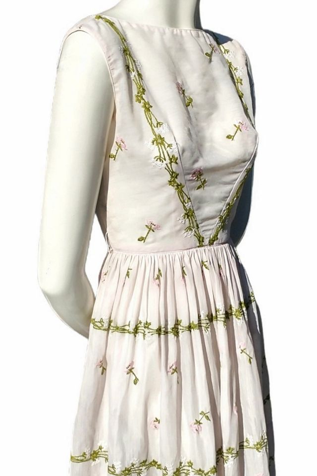 1960's Garden Party Embroidered Dress Selected by Garbage Soup #2