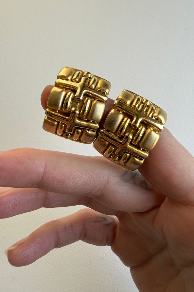 Gold Half Dome Earrings Selected by Wax Plant #2