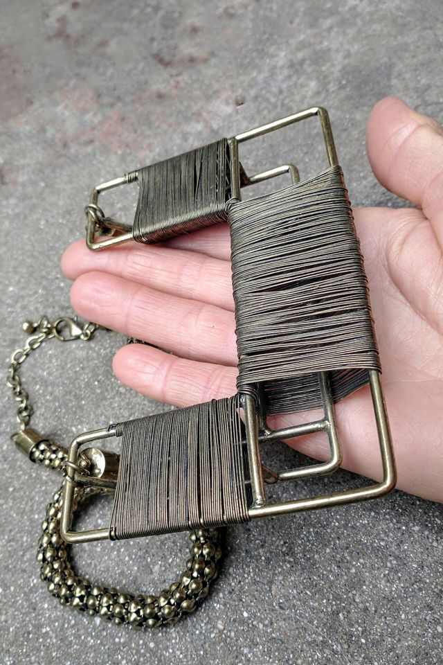 Artisan Modernist Wire Statement Necklace Selected by Garbage Soup #3