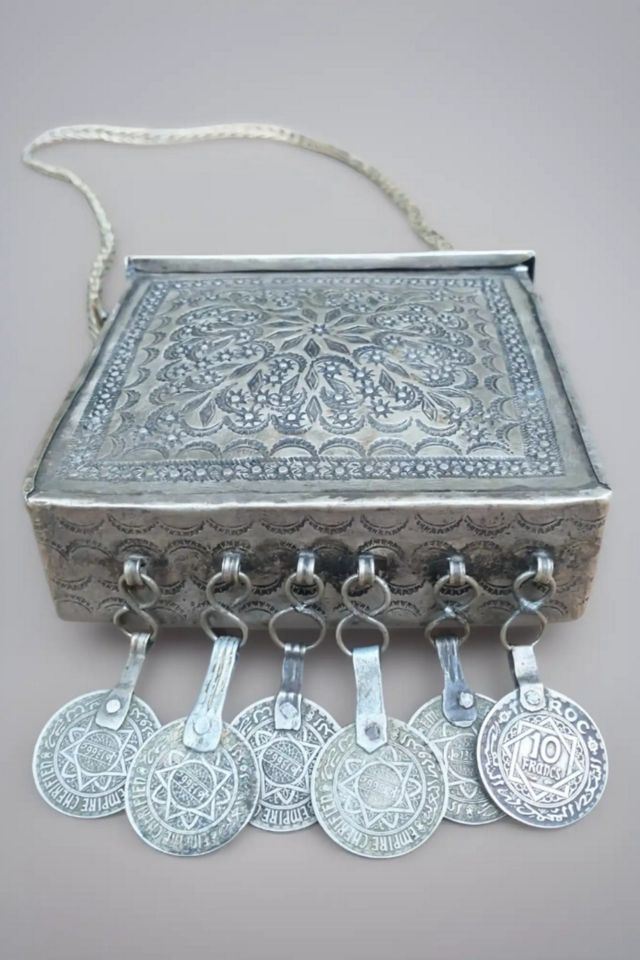 Vintage Moroccan Metal Box Purse Selected by Garbage Soup #2
