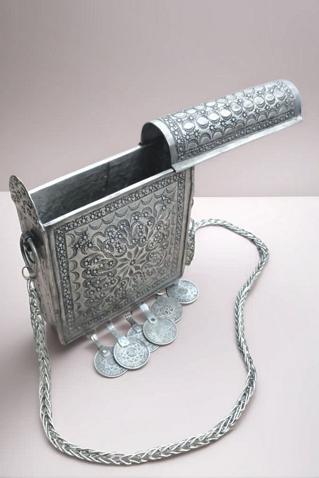 Vintage Moroccan Metal Box Purse Selected by Garbage Soup #3