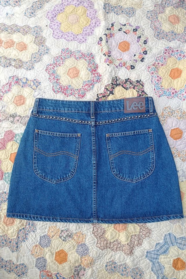Lee Denim Vintage Studded Mini Skirt Selected by Garbage Soup #2