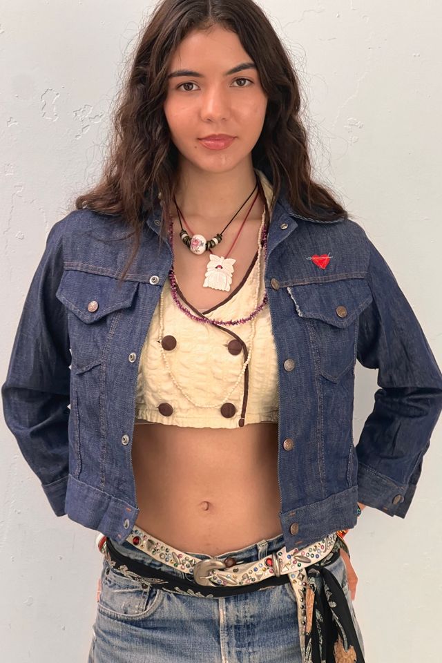 Vintage Thunderbird Embroidered Denim Jean Jacket Selected by  Anna Corinna #1
