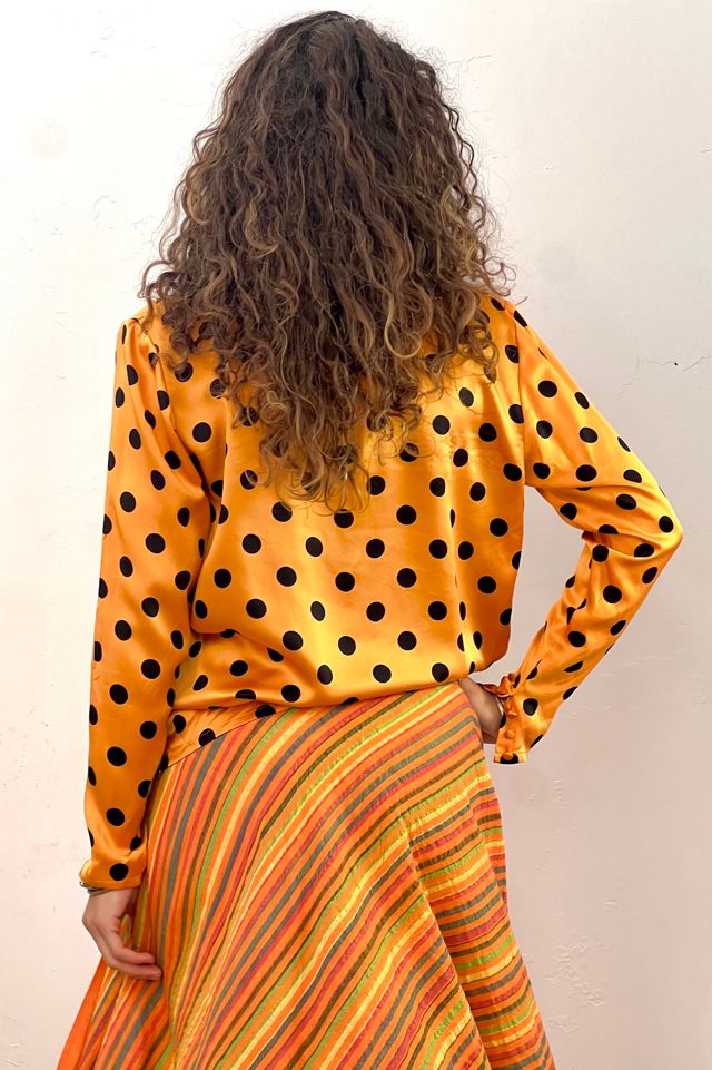 Vintage Silk Polka Dot Blouse Selected by Anna Corinna #2