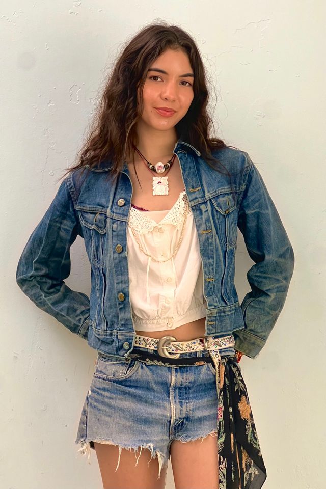 Vintage Hand Embroidered Lee Denim Jean Jacket Selected by Anna Corinna #2