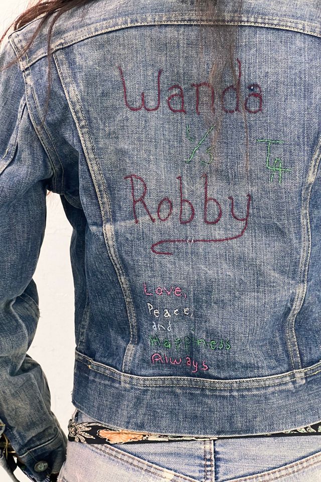 Vintage Hand Embroidered Lee Denim Jean Jacket Selected by Anna Corinna #3