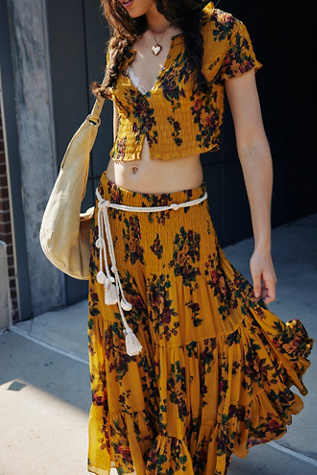 Blooming Romance Co-Ord at Free People in Goldenrod Combo, Size: Small