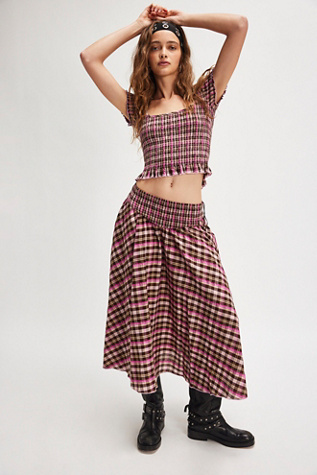 Braveheart Plaid Set at Free People in Brown, Size: S