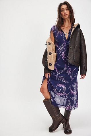Cannaday Maxi Dress at Free People in Navy Combo, Size: Medium