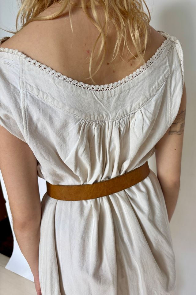 Vintage White Scalloped Edge Dress Selected by Atlantic Vintage #1