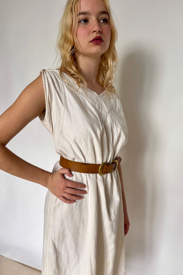 Vintage White Scalloped Edge Dress Selected by Atlantic Vintage #2