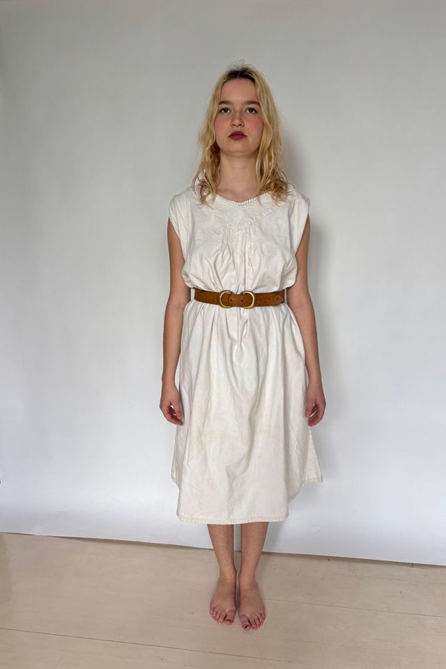 Vintage White Scalloped Edge Dress Selected by Atlantic Vintage #3