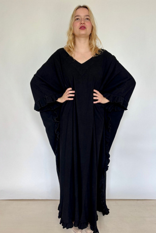 Vintage Cotton Ruffle Edge Gown Selected by Atlantic Vintage