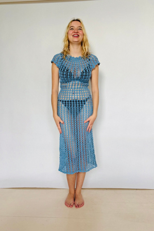 Vintage Hand Crochet Dress Selected by Atlantic Vintage