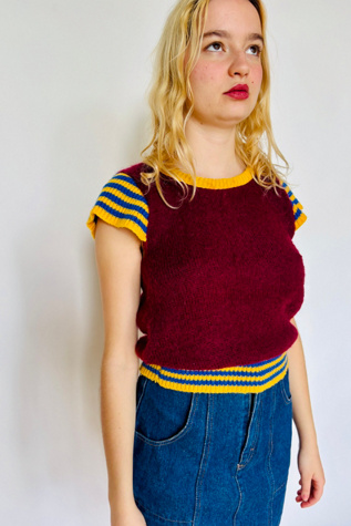 Short Sleeve Cheer Sweater Selected by Atlantic Vintage