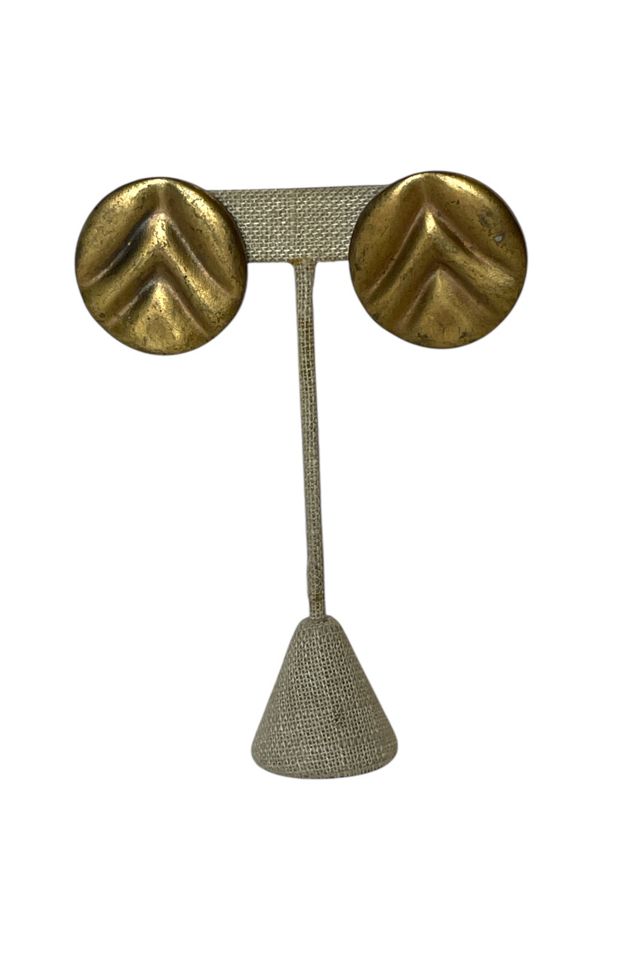 Vintage Bronze Circle Earrings Selected By Ankh By Racquel #1