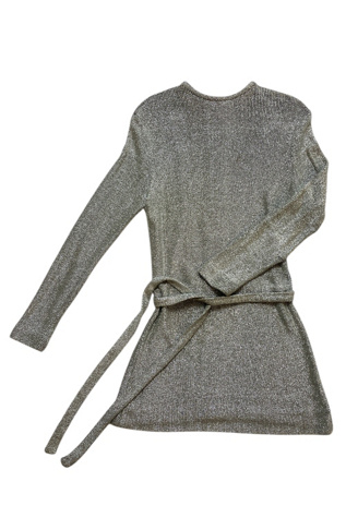 Vintage Silver Lamé Knit Top Selected By Ankh By Racquel