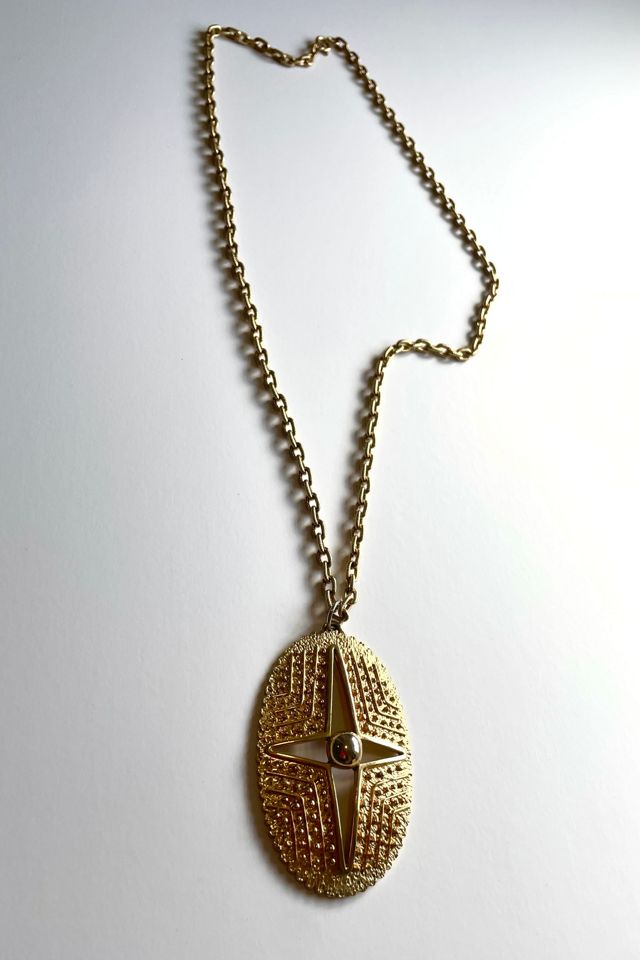 Vintage Oval Starburst Necklace Selected By Ankh By Racquel #1