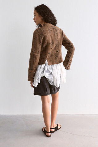 Женская куртка Free People Lotty Jacquard Band, цвет: Brownie — фото 2