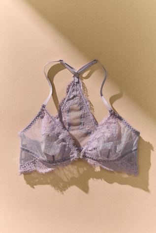 Fiona Mesh Front-Close Bralette by Intimately at Free People in Thistle, Size: XS