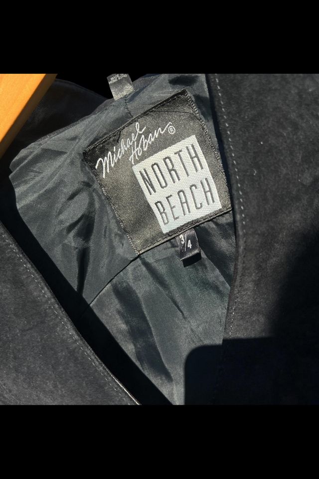 North Beach Leather & Suede Cropped Two Toned Jacket #1