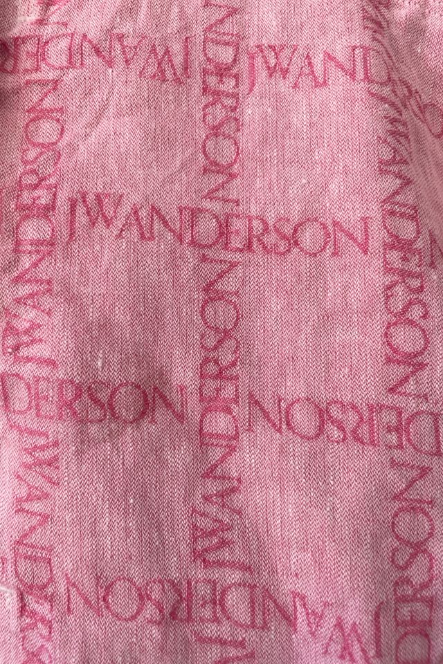 JW Anderson Pink Logo Linen Shirt Dress Selected by The Curatorial Dept. #2
