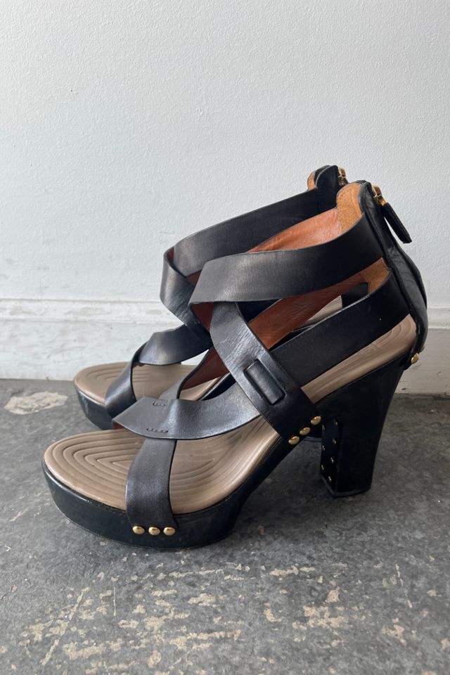 Givenchy Black Platform Gold Studded Strappy Heels Selected by The Curatorial Dept. #1
