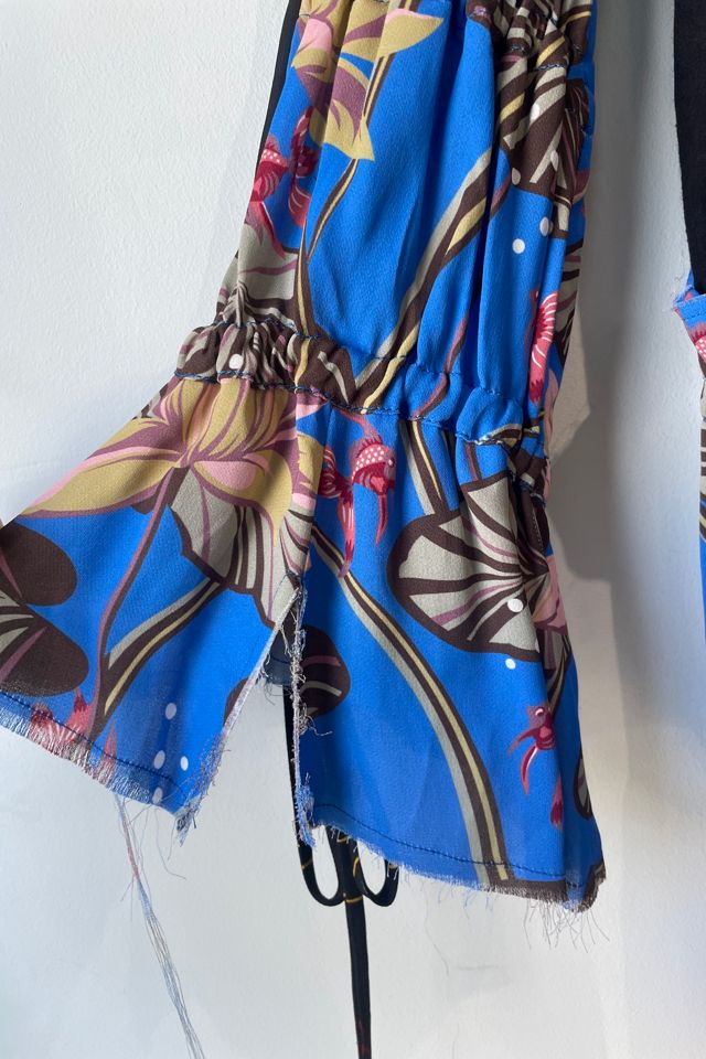 Loewe Blue Fish Floral Print Ruffled Dress Selected by The Curatorial Dept. #1