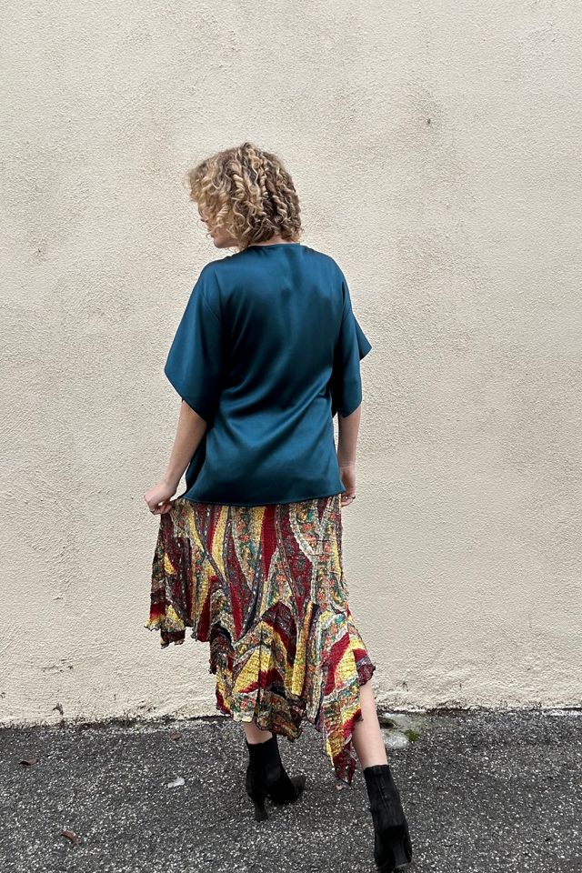 Alberto Makali Crinkle Multi Color Ruffle Skirt Selected by The Curatorial Dept. #1