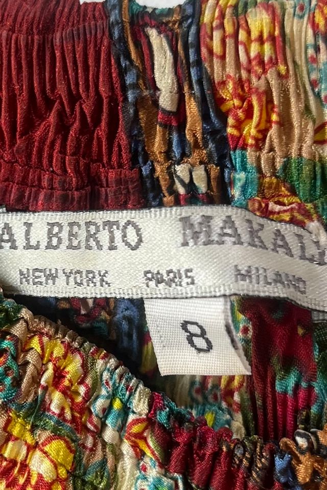 Alberto Makali Crinkle Multi Color Ruffle Skirt Selected by The Curatorial Dept. #3
