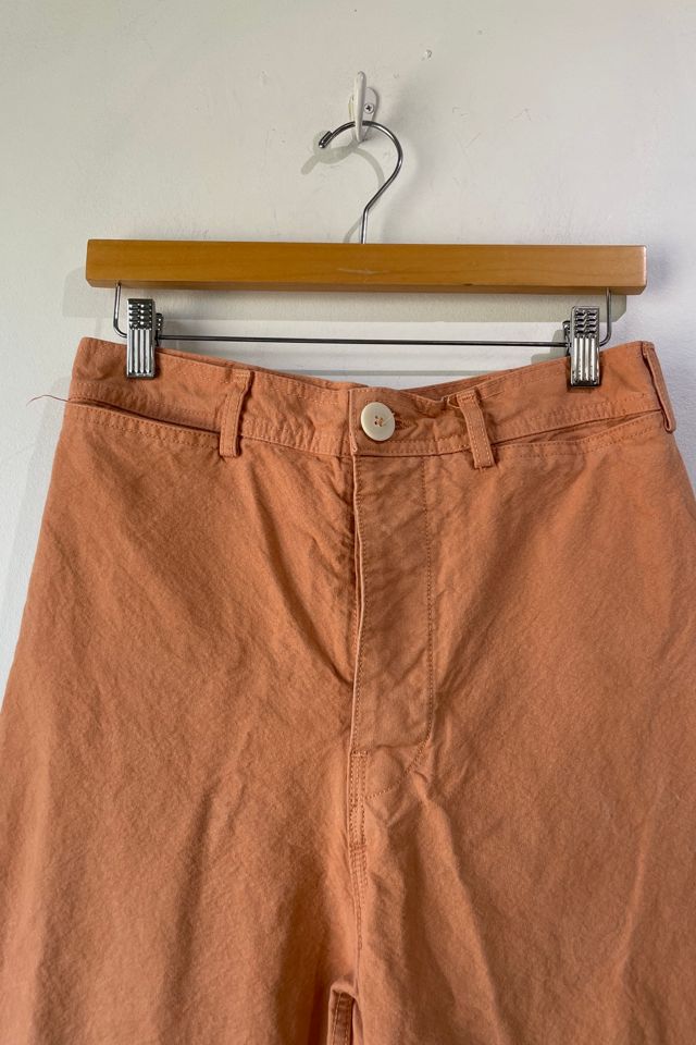 Jesse Kamm Peach Canvas Wide Leg Pants Selected by The Curatorial Dept. #1