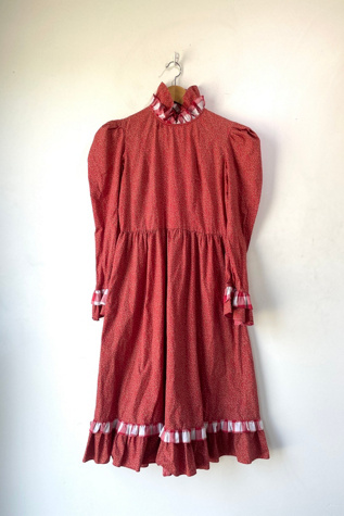 Batsheva Red Floral Ruffle Dress Selected by The Curatorial Dept.