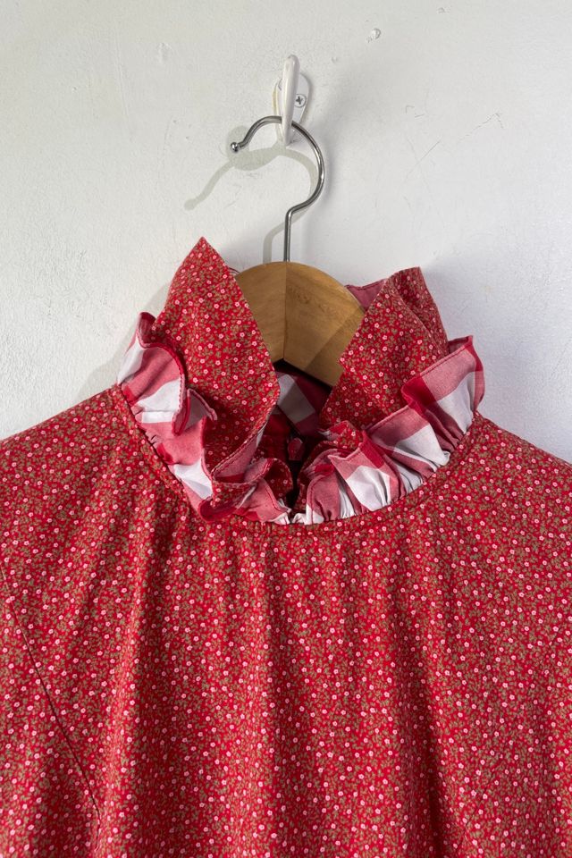 Batsheva Red Floral Ruffle Dress Selected by The Curatorial Dept. #1