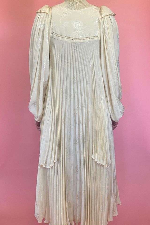 Vintage 1970s Fong Leng Silk Pleated Wedding Dress Selected by The Curatorial Dept. #3