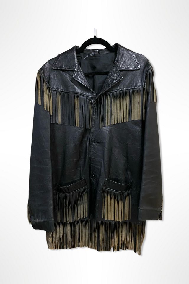 1950s Western Black Leather Fringe Jacket Selected By Ritual Vintage #3