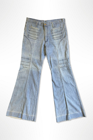 1970s High Rise Seamed Bell Bottom Jeans Selected By Ritual Vintage