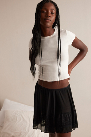 Over You Half Slip by Intimately at Free People in Black, Size: Small
