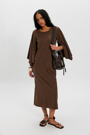 Briar Midi Dress by free-est at Free People in Brown, Size: M