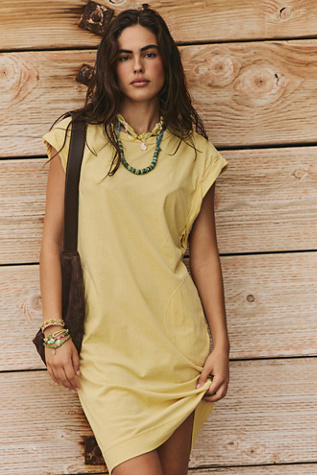 Nadia Mini Dress by free-est at Free People in Yellow, Size: L