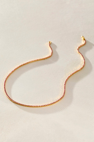 Lover's Tempo Tennis Necklace at Free People in Gold
