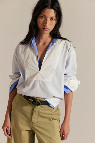 We The Free August Pullover Shirt at Free People in White, Size: L