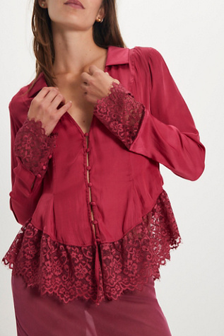 Ester Lace Top par Free People en Glass Roses, pour femme