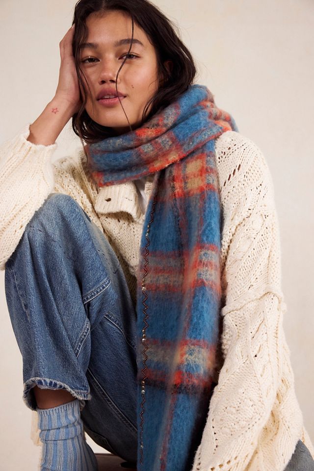 Highland Plaid Skinny Scarf