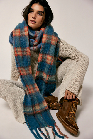 Highland Plaid Skinny Scarf