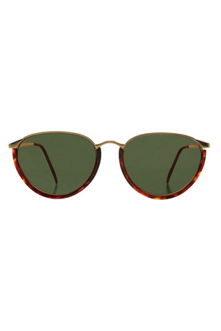 Vintage Roxie Sunglass by Sunglass Museum at Free People in Gold