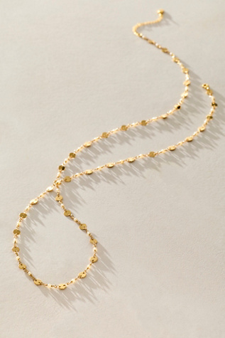 Brenda Grands Waterproof Pearl Coin Belly Chain at Free People in Gold, Size: M/L