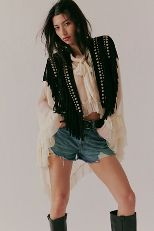So Studded Suede Collar