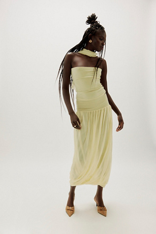 slim fit dress slacks Gomeza Strapless Cut Out Maxi Dress Dark Green main image 1