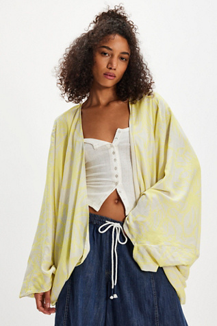 Off The Shore Cocoon Duster by Free People in Yellow