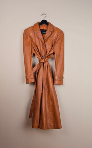 90s Vintage Wilsons Leather Trench Coat Selected By The Igala NYC